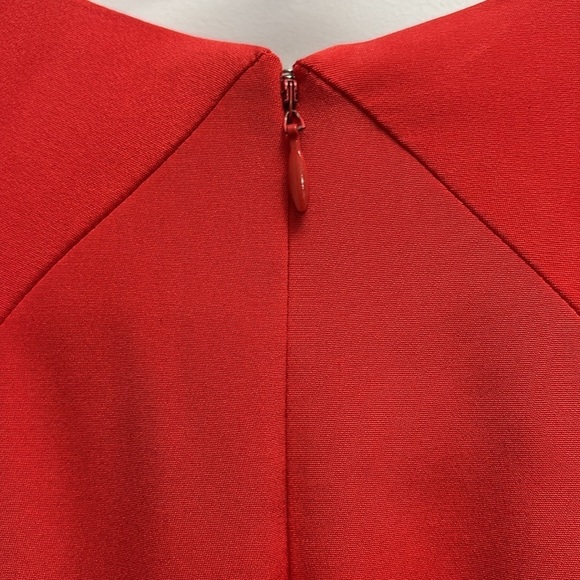 Alexandra Lind Red Dress Size 6 100% Silk - Picture 10 of 11
